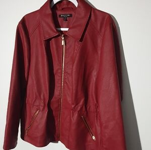 Women's Crimson RED LEATHER Jacket